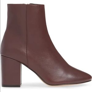 Halogen Ha Alexa Lea Burgundy Leather Boots